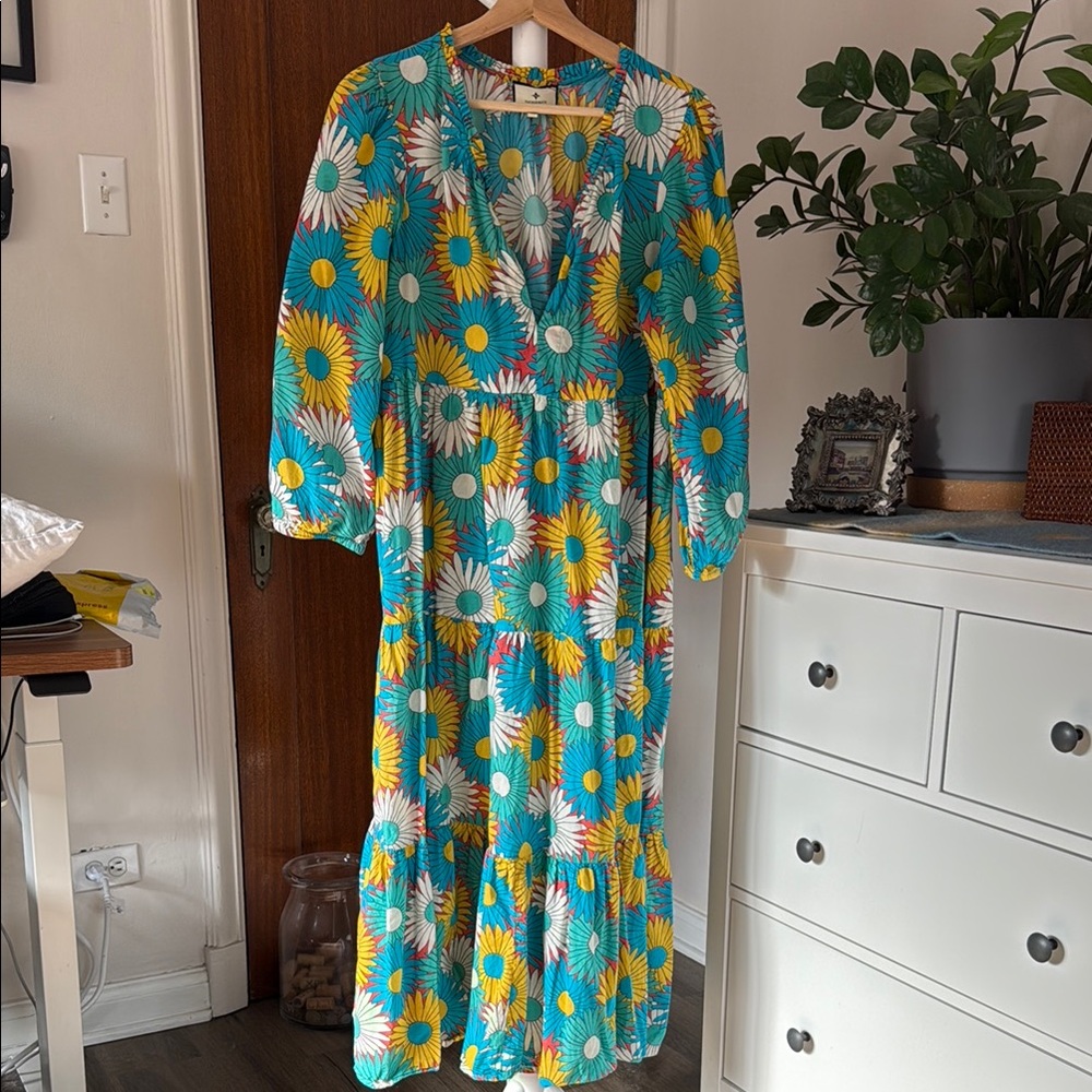 Tuckernuck Floral Blue Maxi Dress